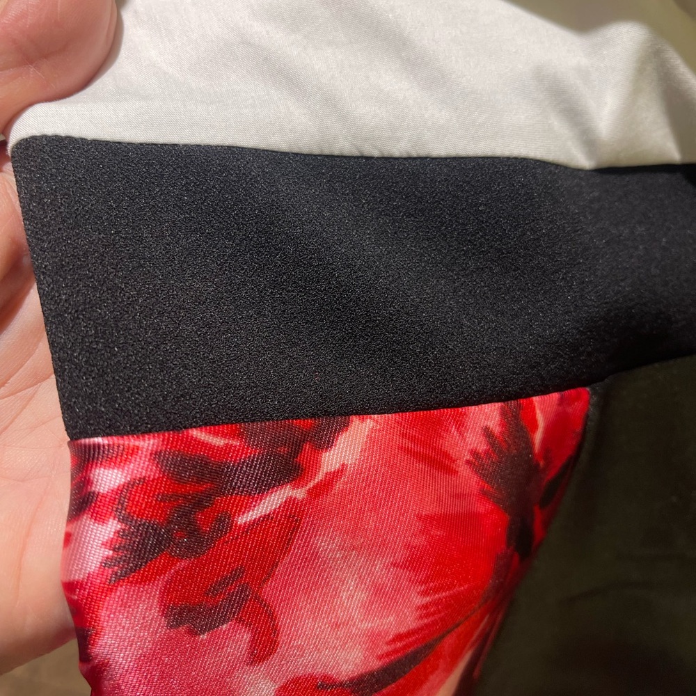 AlexaB Floral Black and Red Women's Dress 10 - Picture 6 of 16
